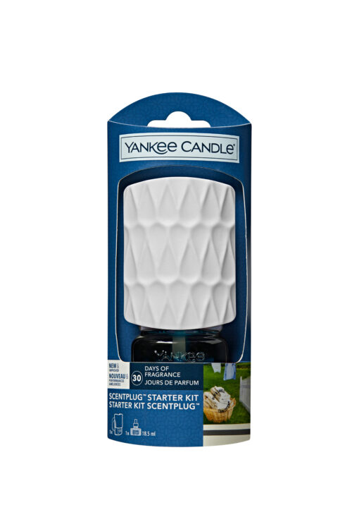 Yankee Candle Clean Cotton: la sensazione confortante del cotone asciugato al sole, con note verdi, fiori bianchi e una punta di limone.