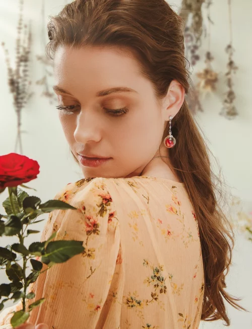 Orecchini dell’amore e dell’amicizia “Rosa” - immagine 2