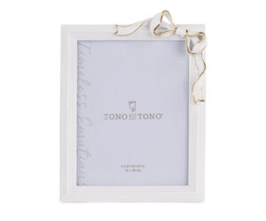 PORTAFOTO FIOCCHI BIANCO-ORO 19X25CM