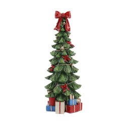 ALBERO NATALE CON DONI IN POLIRESINA ALTEZZA CM. 29,5