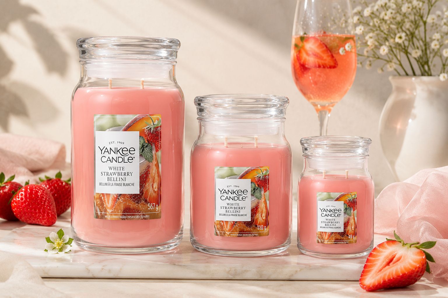 Yankee Candle – Set White Strawberry Bellini